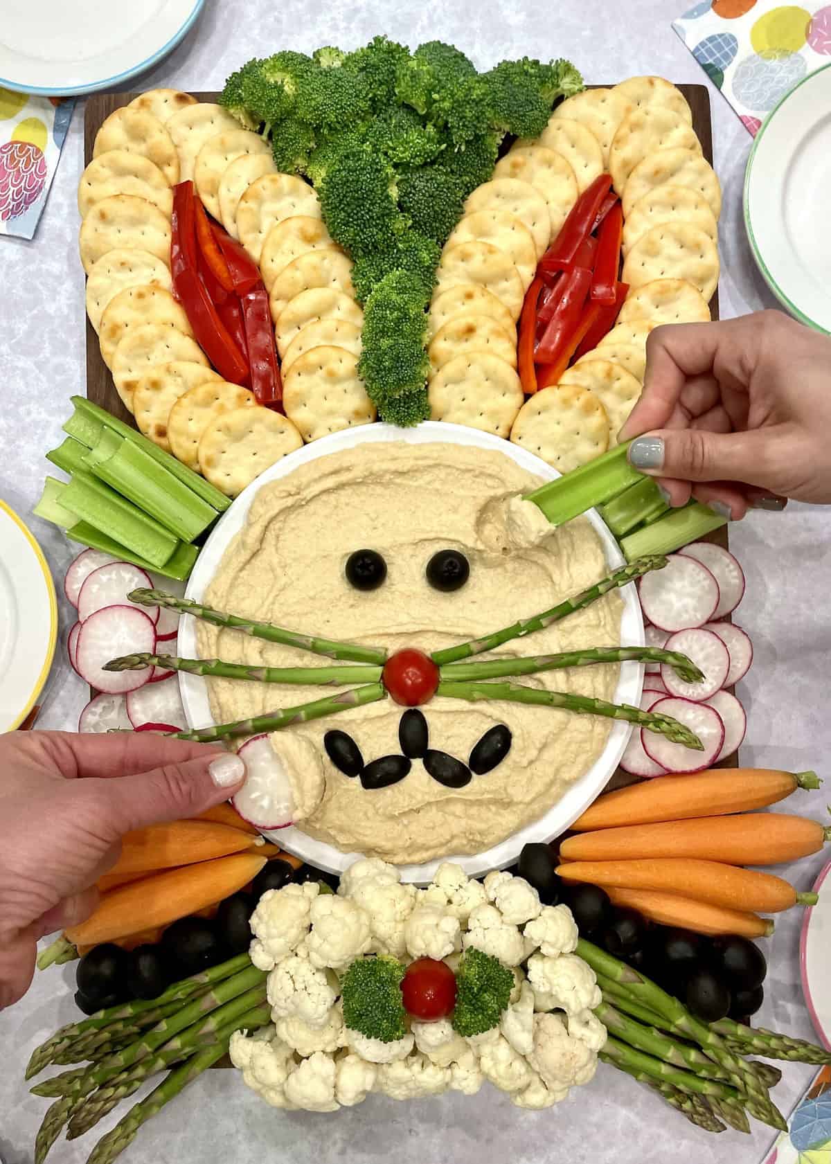 Easter Bunny Snack Board - The BakerMama