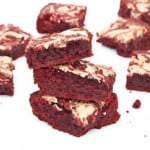 Marshmallow Swirled Red Velvet Brownies