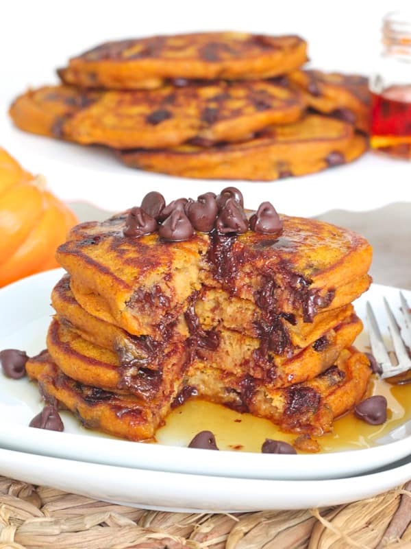 Pumpkin Chocolate Chip Pancakes