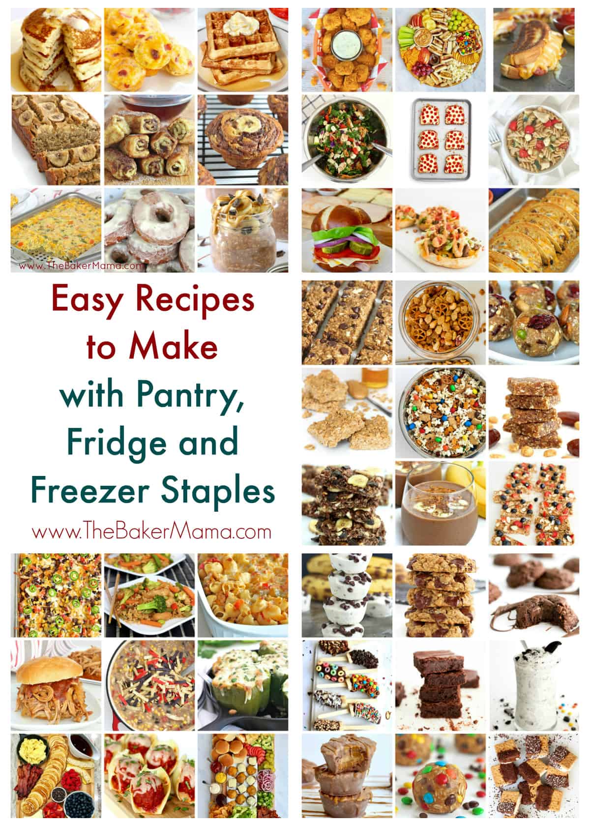 Easy Recipes to Make with Pantry, Refrigerator and Freezer Staples