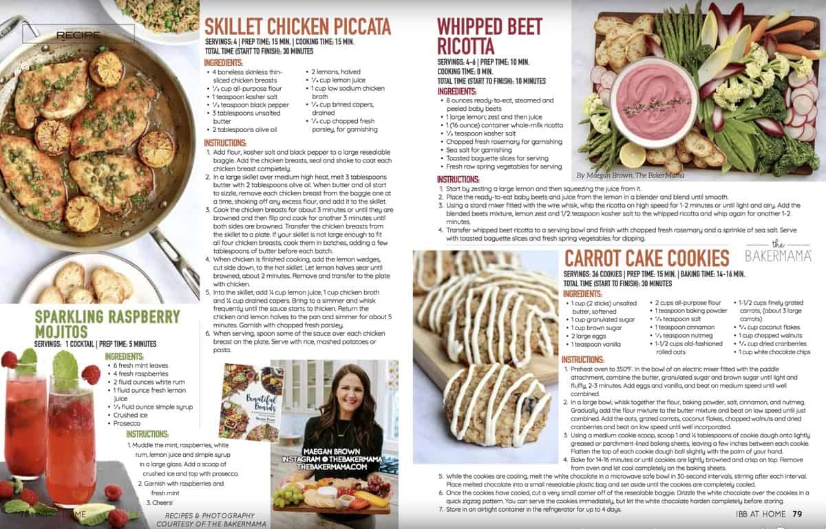 The BakerMama Spring Recipes in IBB Home Magazine Spring 2020 Issue