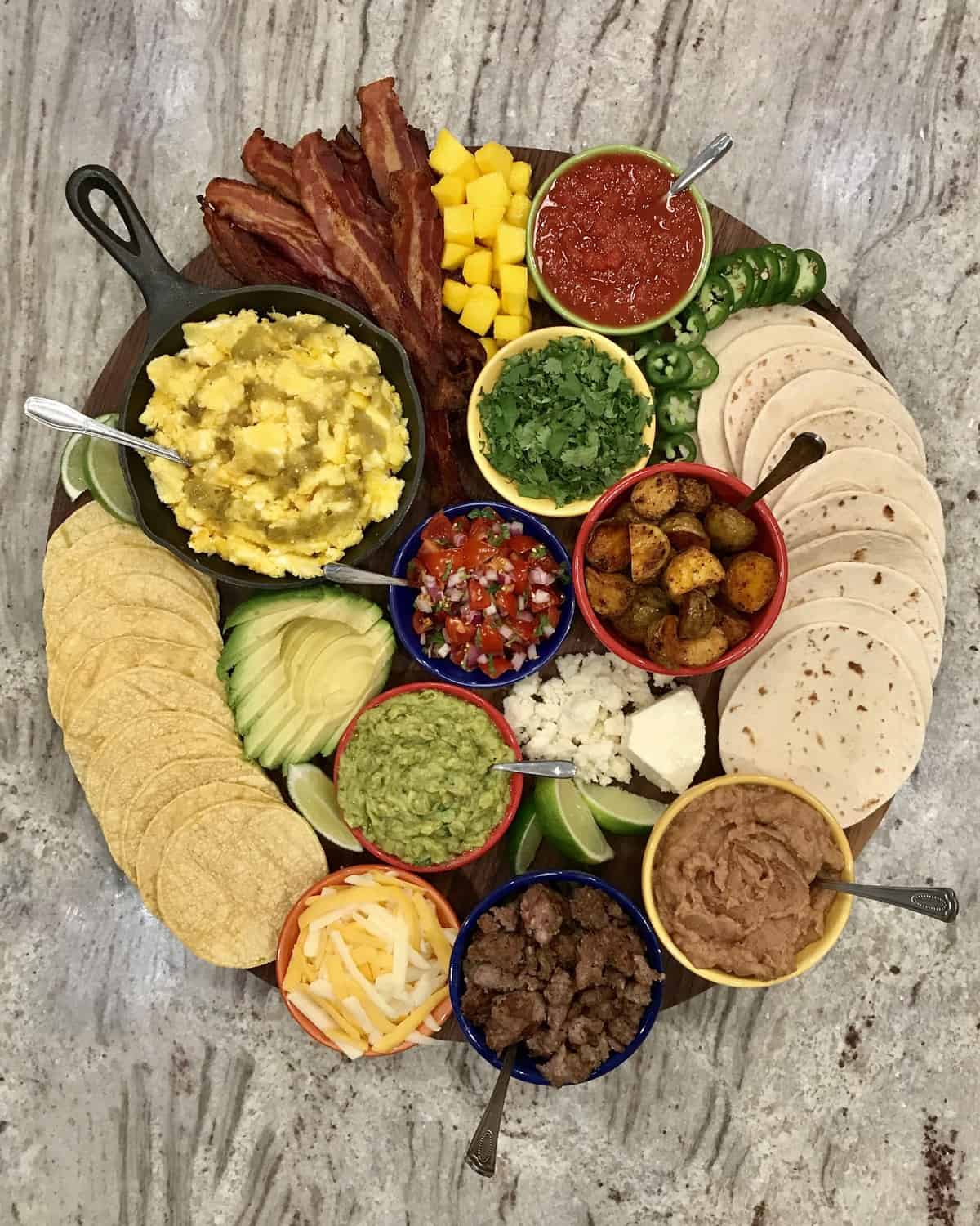 Build Your Own Breakfast Taco Board   The BakerMama