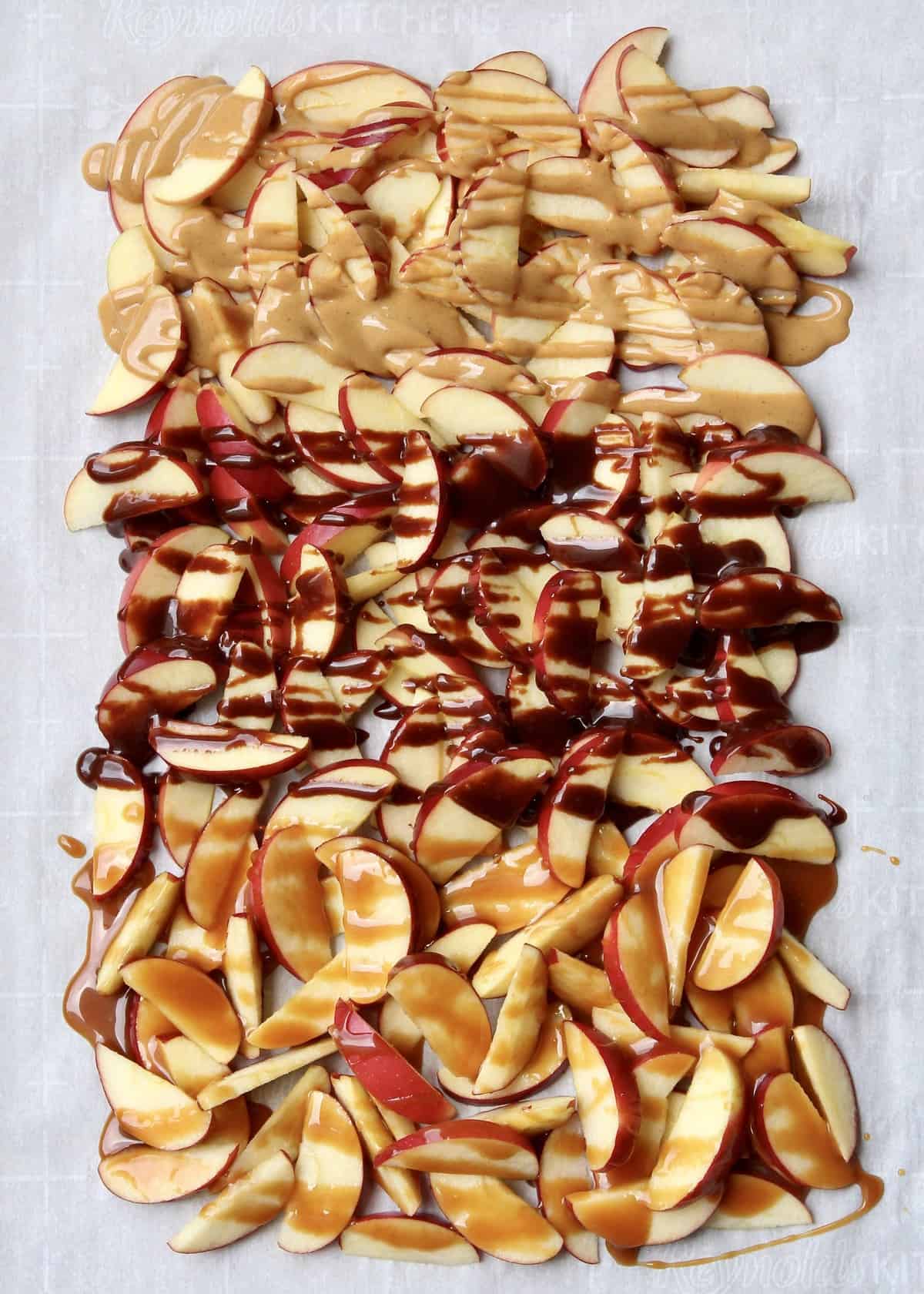 Apple Nachos - 3 Ways! by The BakerMama