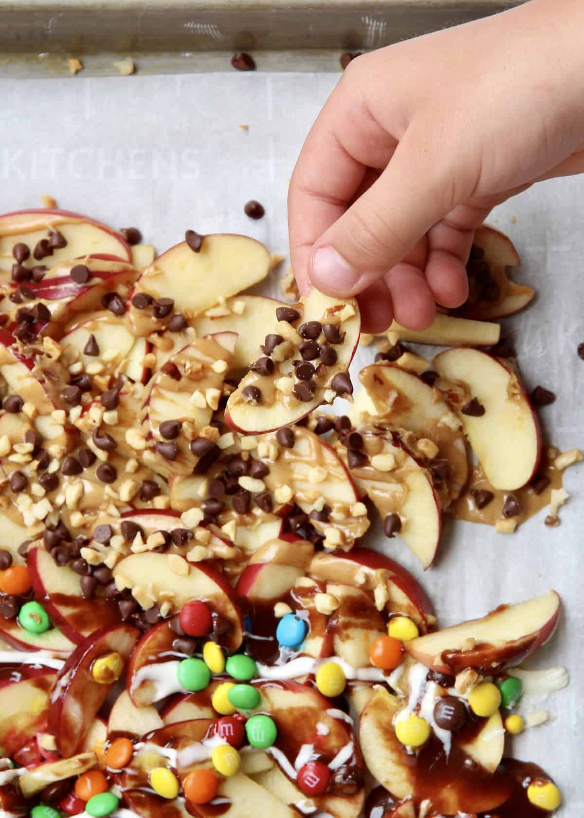 Apple Nachos - 3 Ways! by The BakerMama