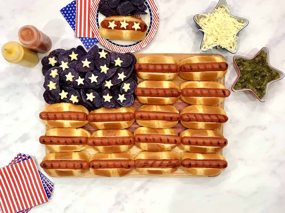 Hot Dog Flag Board by The BakerMama