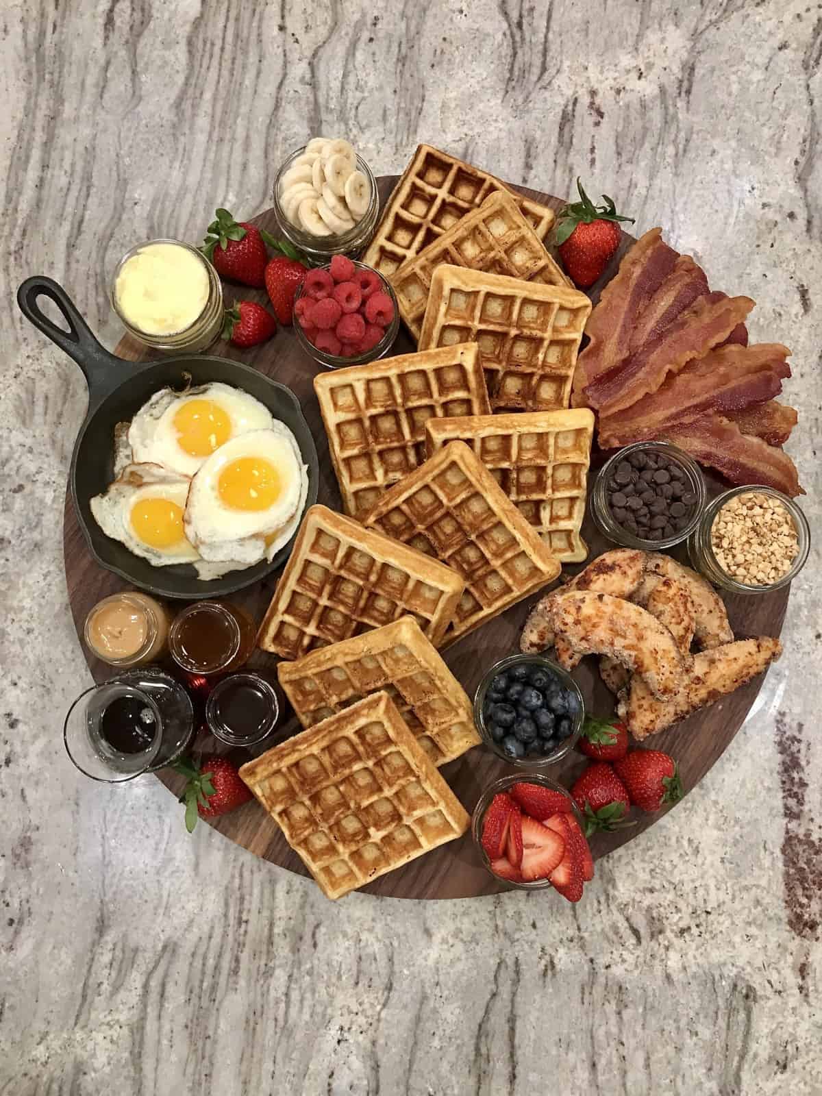 Chicken and Waffles Board by The BakerMama