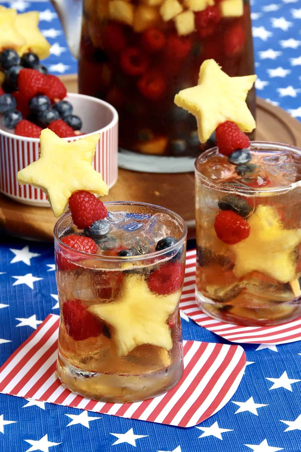 Sangria and Snacks for a Labor Day Party