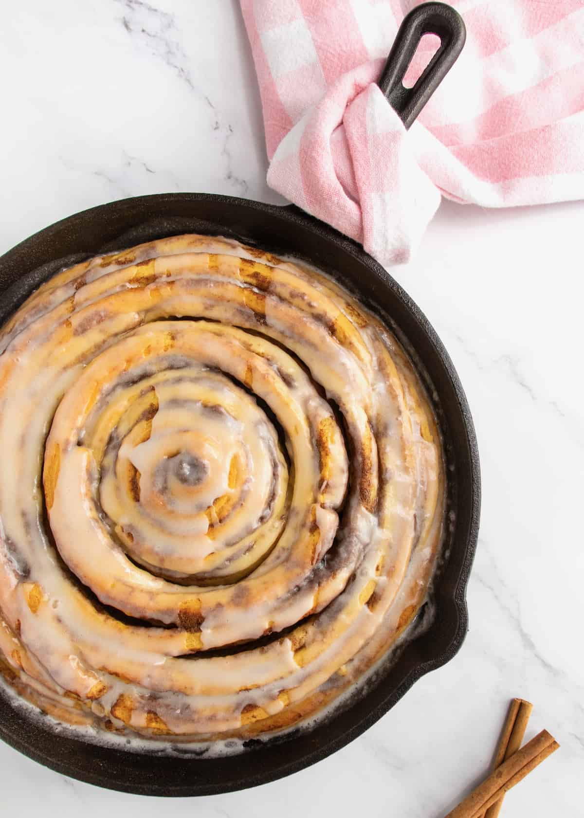 Family-Size Skillet Cinnamon Roll by The BakerMama