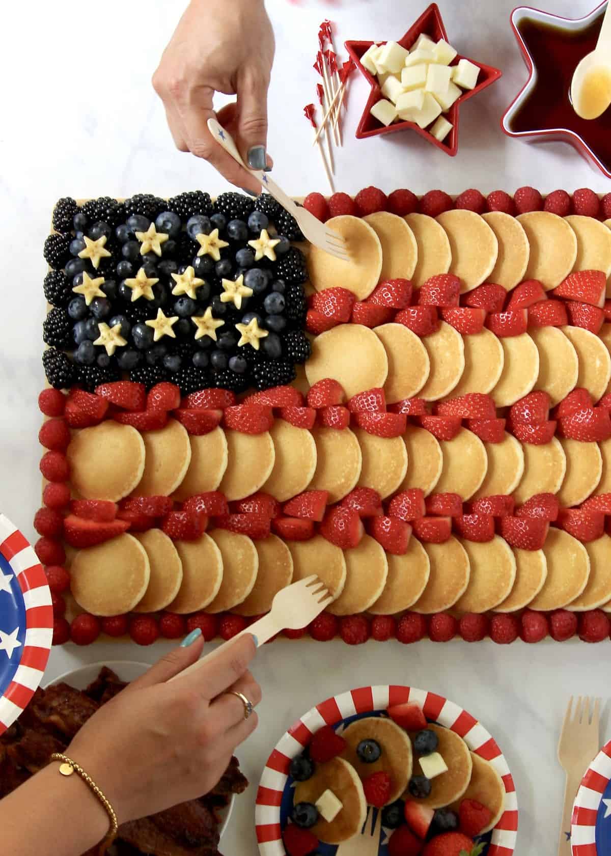 Patriotic Pancake Board by The BakerMama