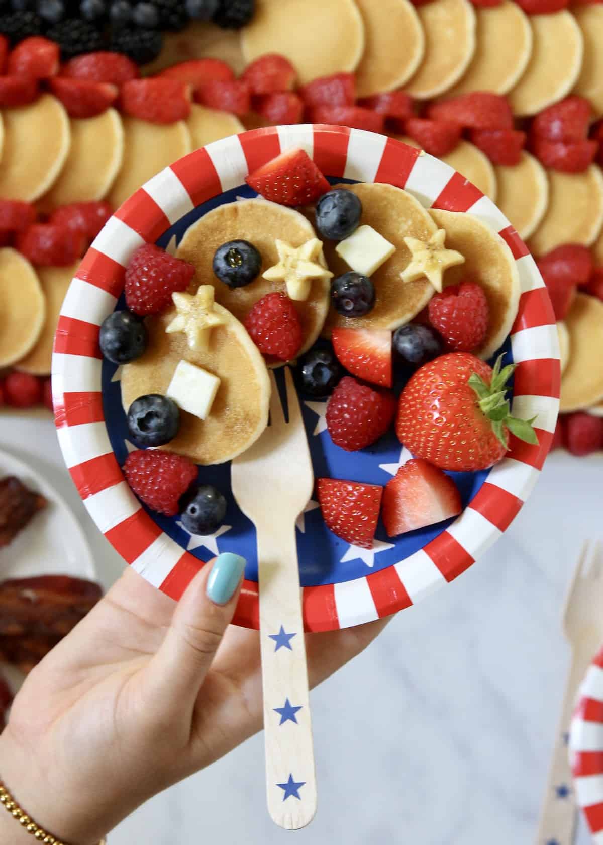 Patriotic Pancake Board by The BakerMama