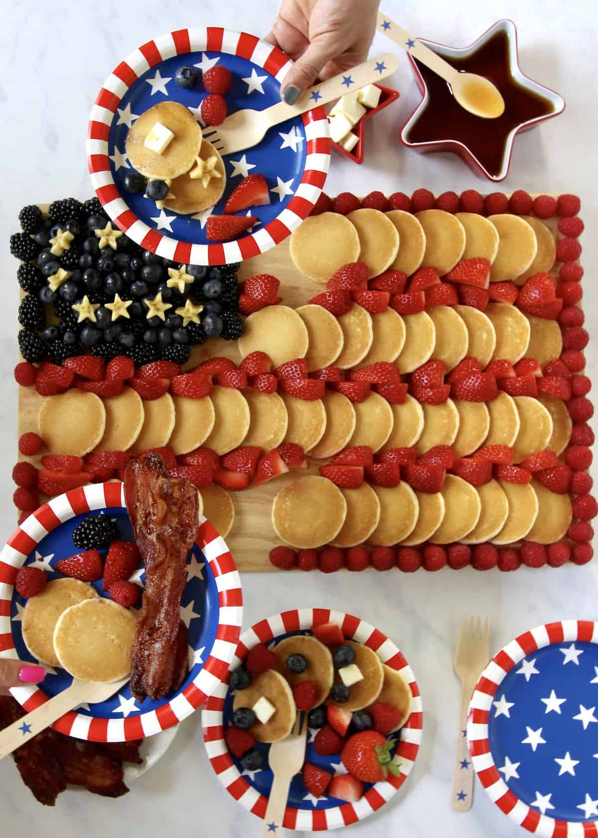 Patriotic Pancake Board by The BakerMama
