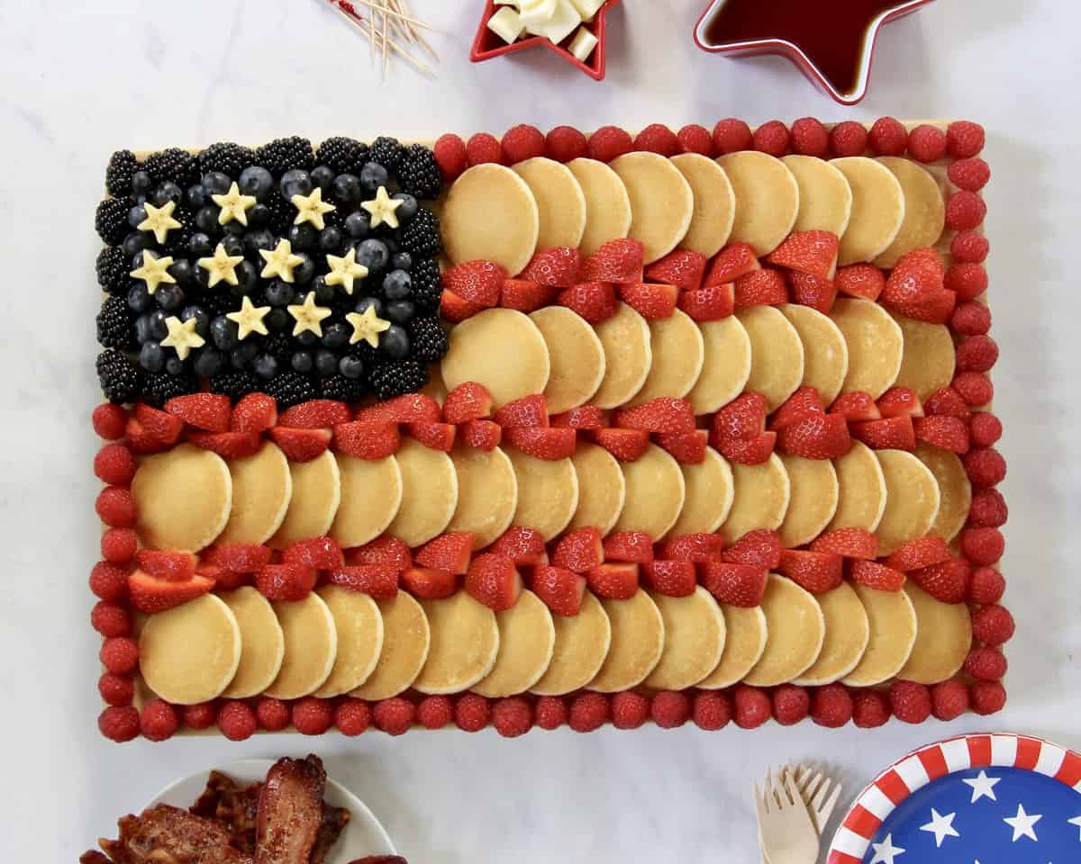 Patriotic Pancake Board by The BakerMama