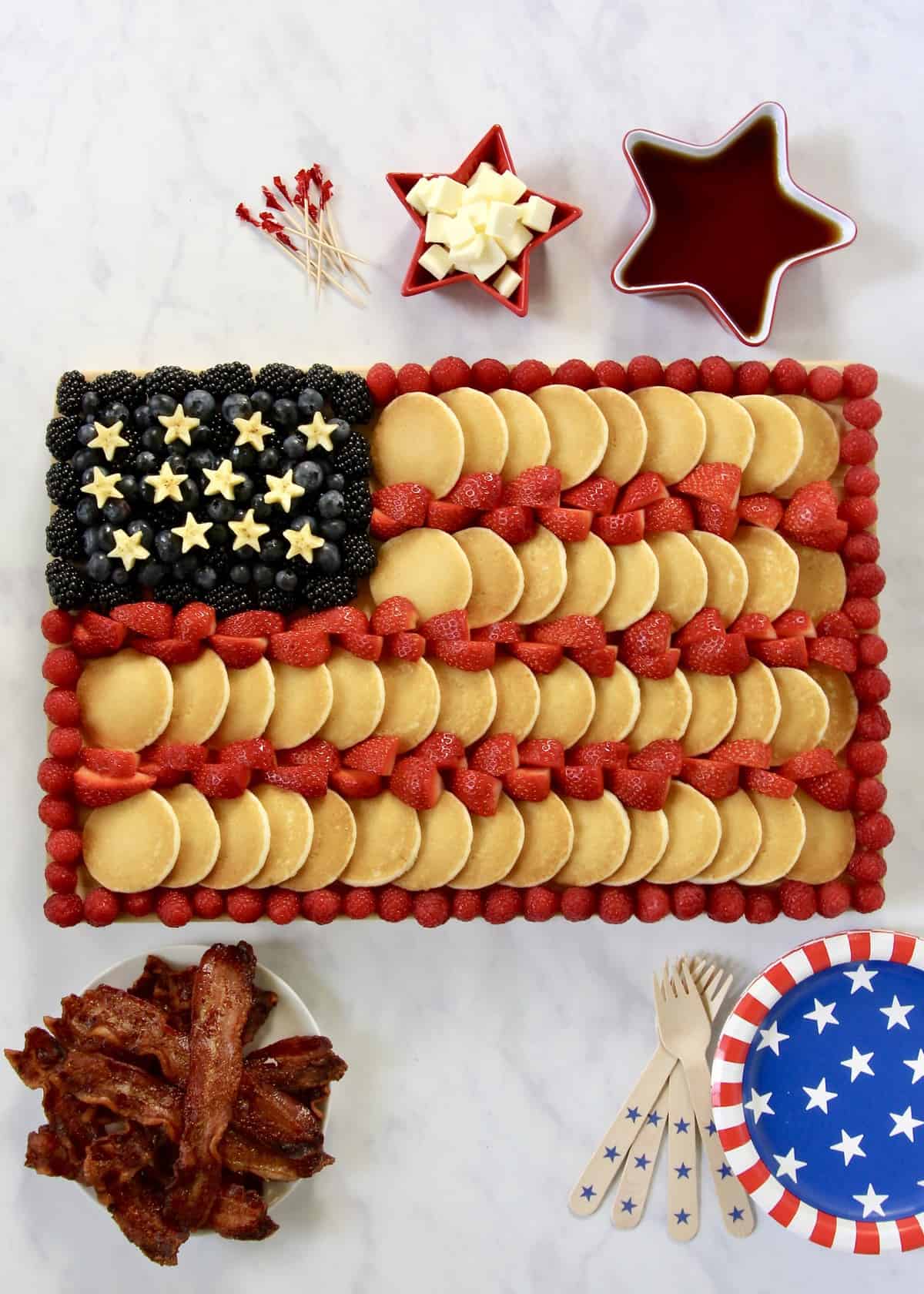 Patriotic Pancake Board by The BakerMama