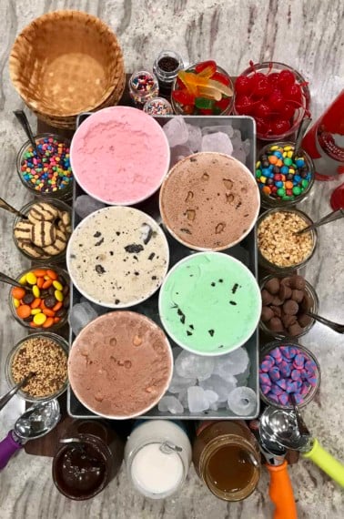 Build-Your-Own Ice Cream Sundae Board by The BakerMama