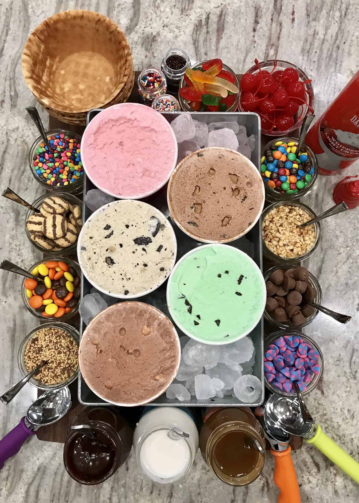 ice cream sundae bar