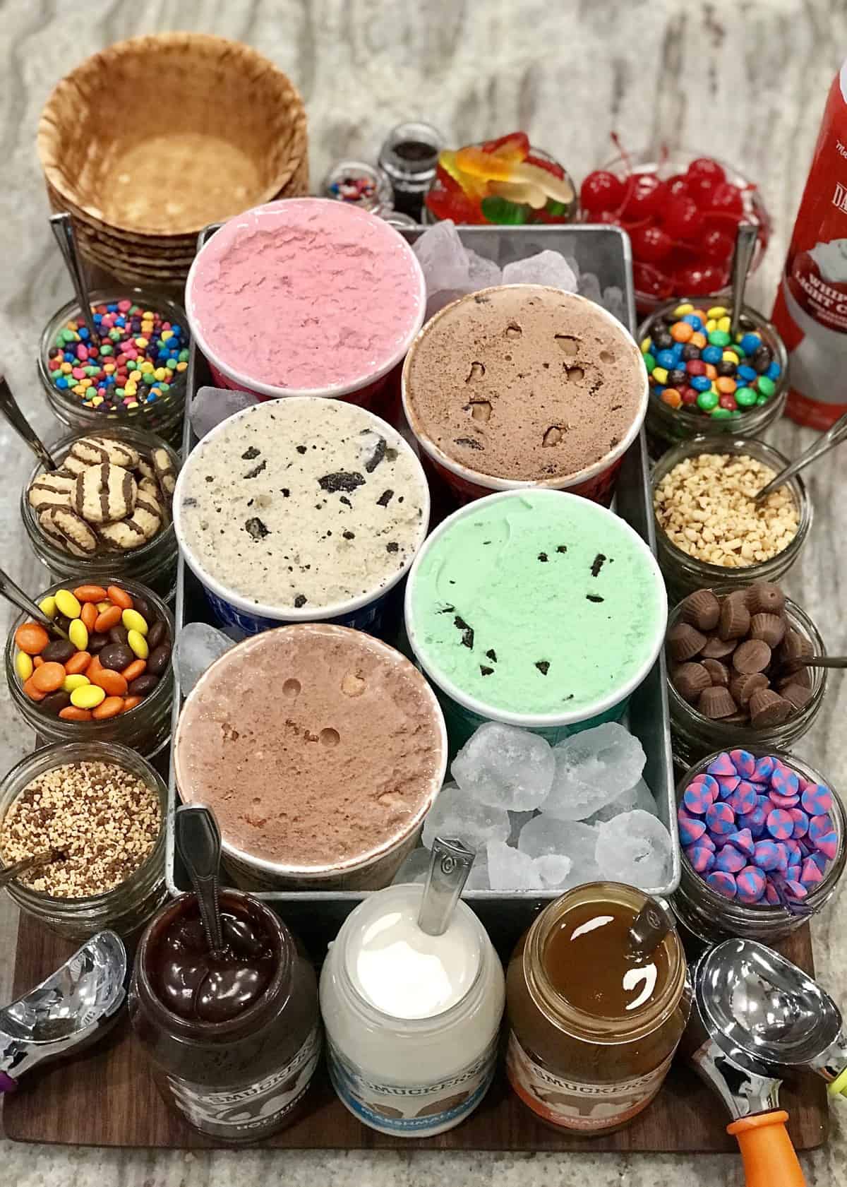 Personalized Ice Cream Toppings Bar