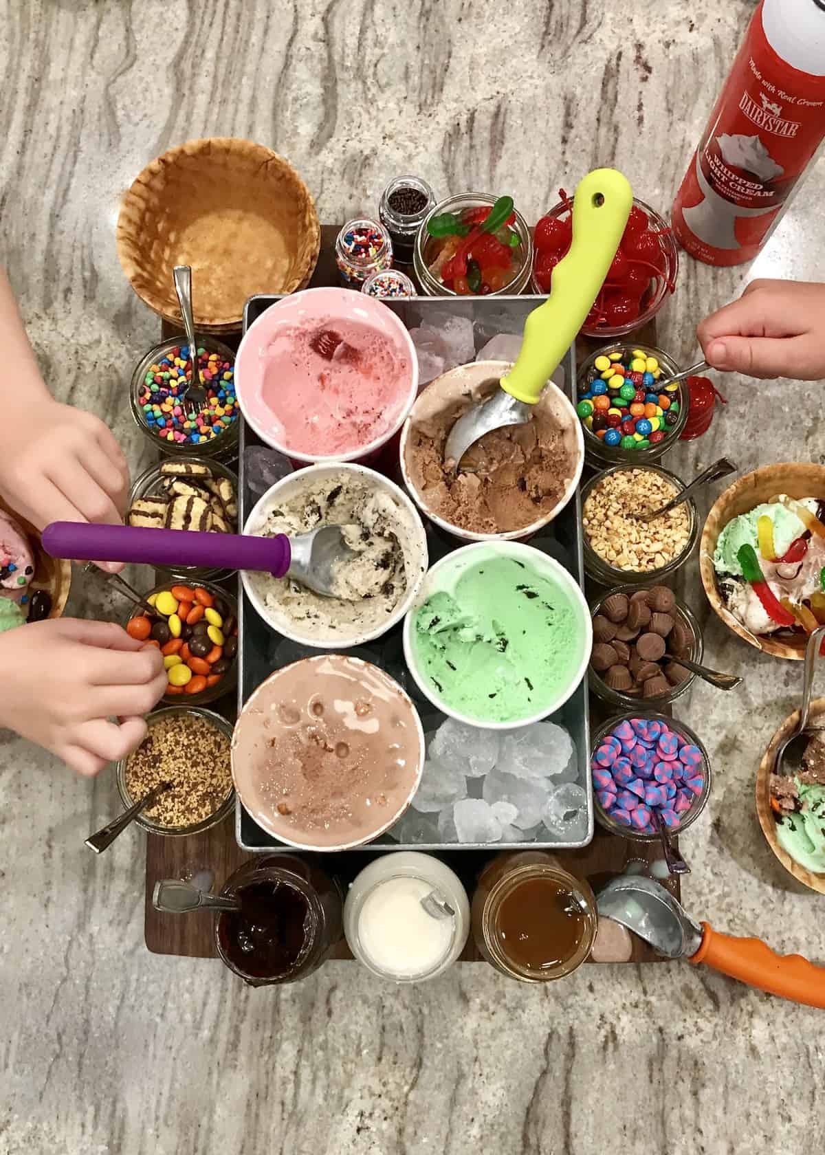 Build-Your-Own Ice Cream Sundae Board by The BakerMama