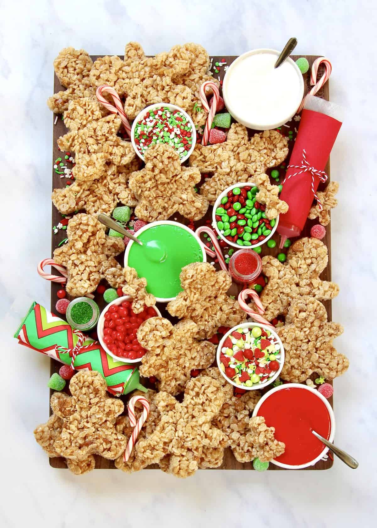 No-Bake Gingerbread Men Decorating Board by The BakerMama