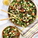 Kale and Brussels Sprouts Salad with a Maple Dijon Vinaigrette