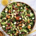 Kale and Brussels Sprouts Salad with a Maple Dijon Vinaigrette