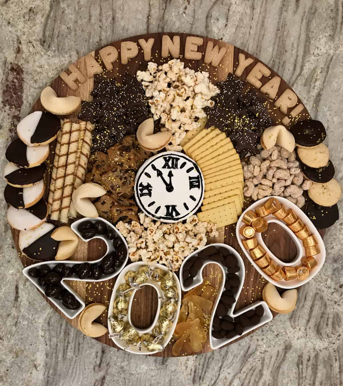 Happy New Year Snack Board by The BakerMama