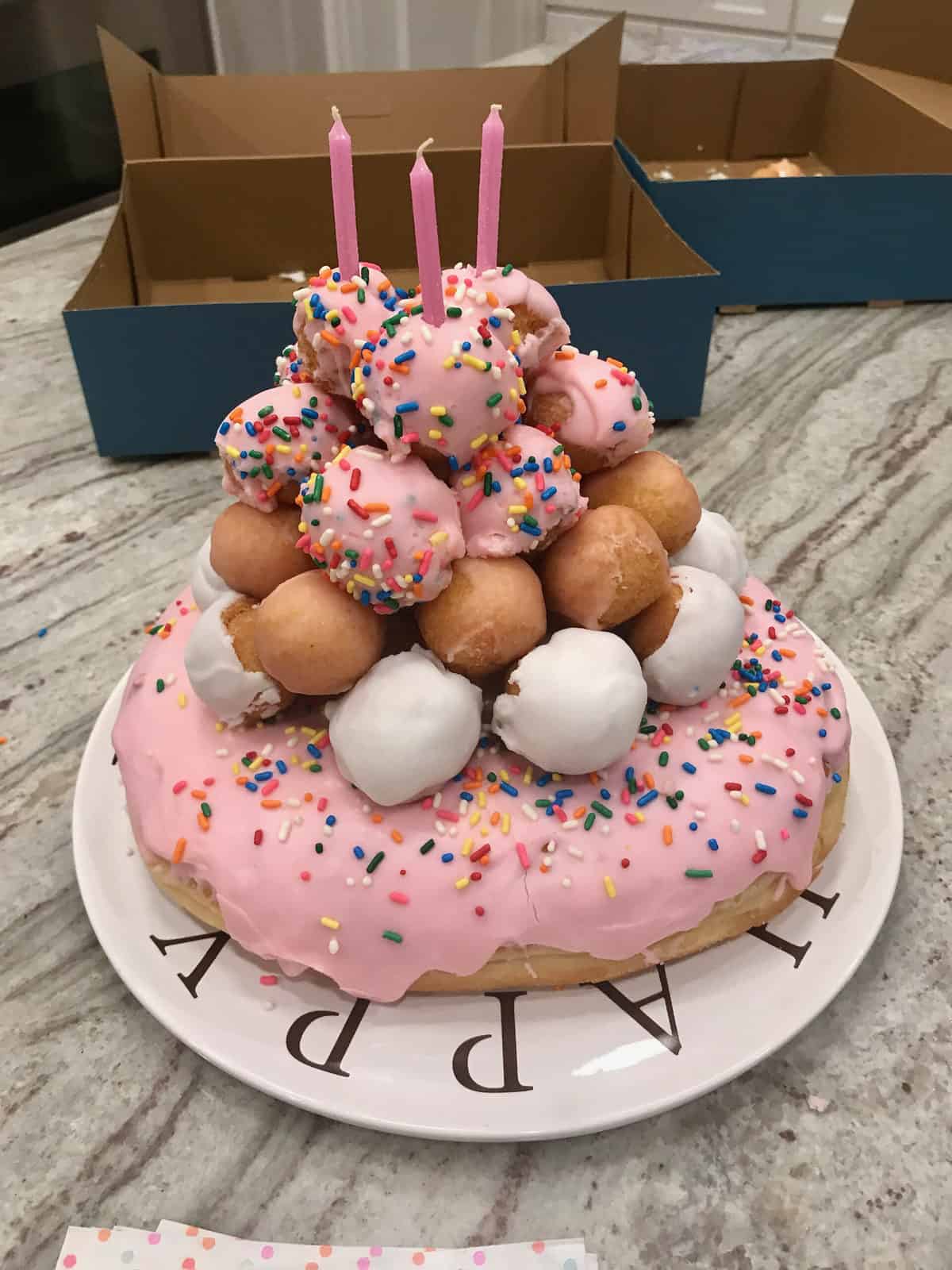 Doughnut Birthday Cake