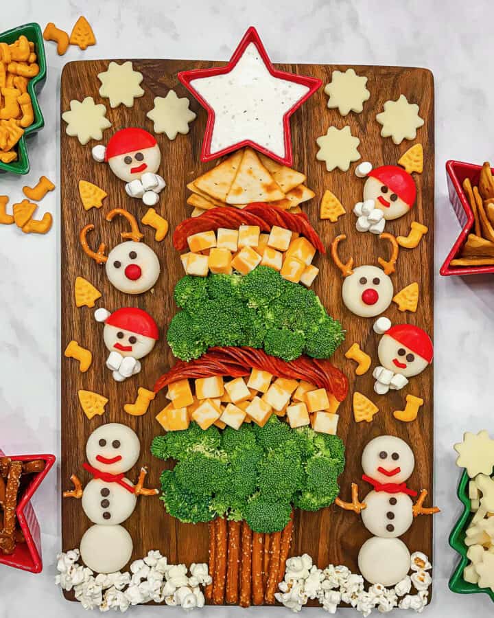 Kid's Christmas Tree Snack Board by The BakerMama