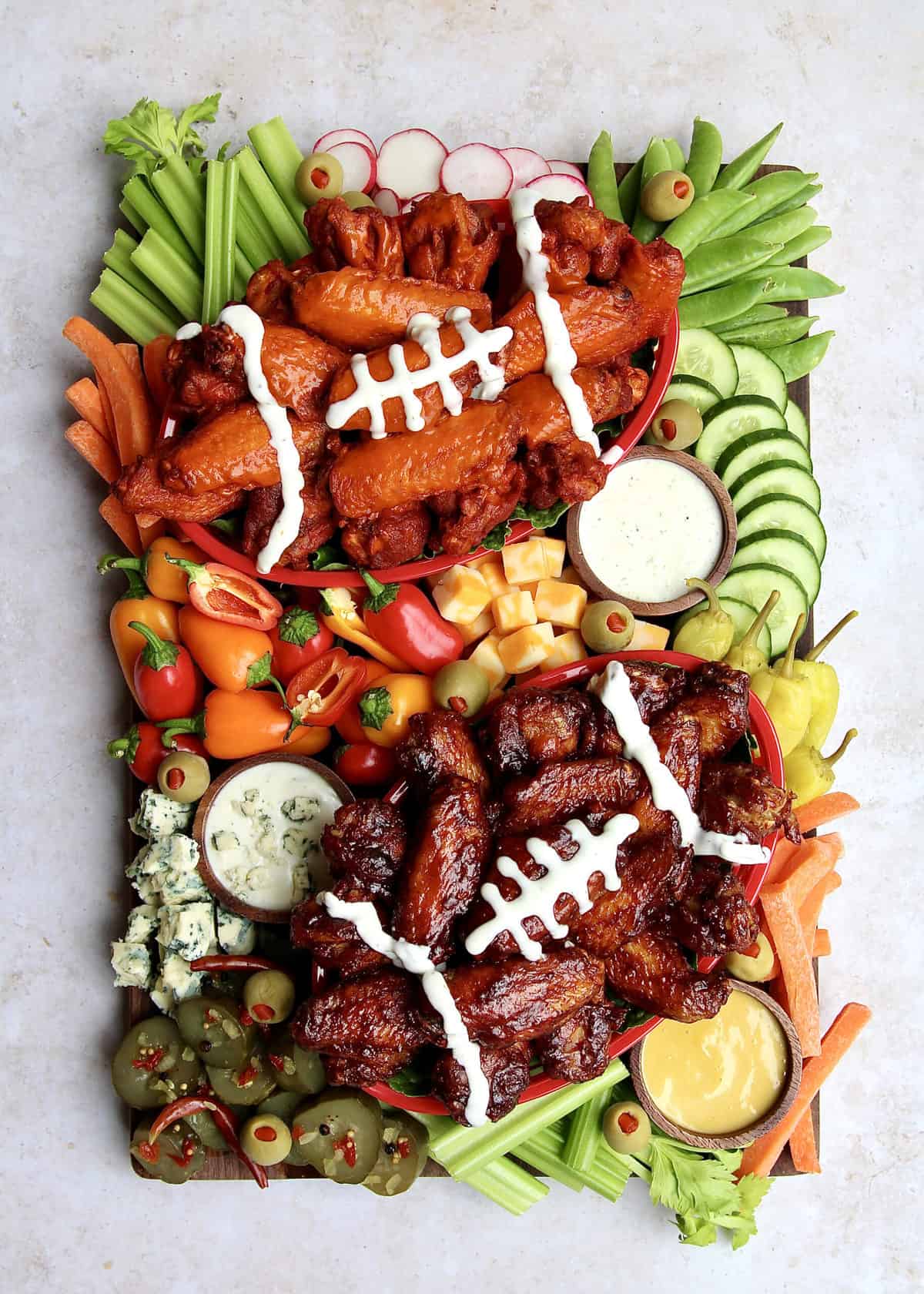 Chicken Wings Snack Board by The BakerMama