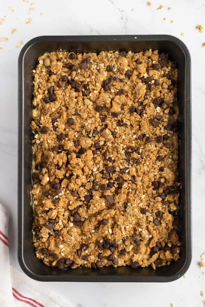 Peanut Butter Oatmeal Chocolate Chip Banana Bread Bars The BakerMama