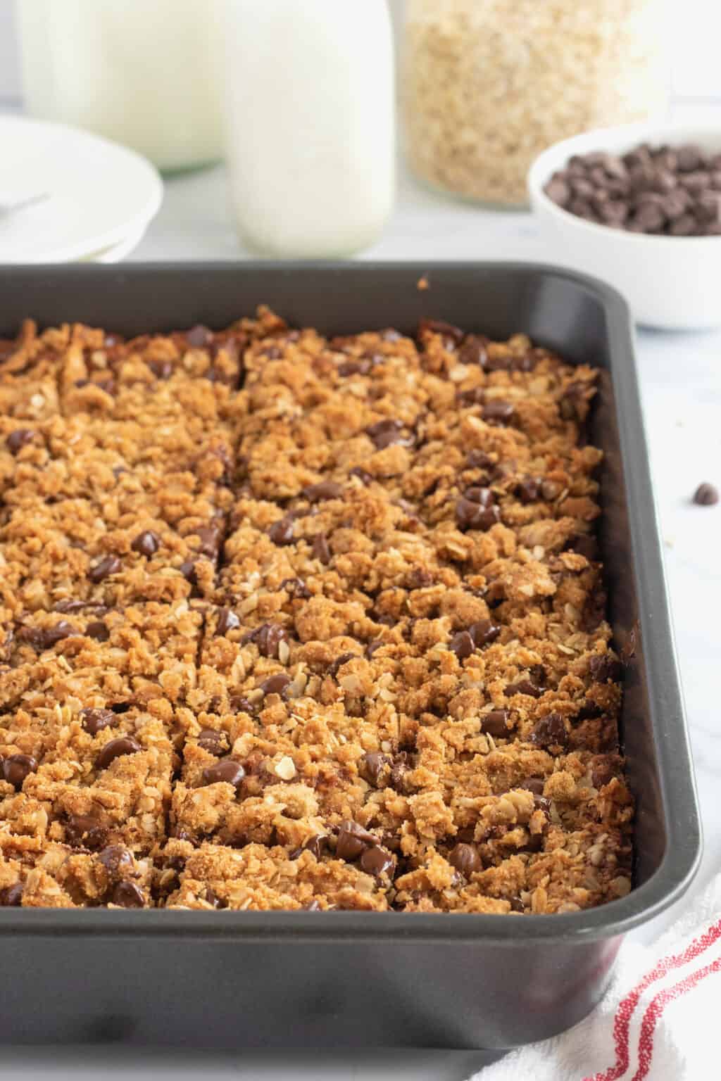 Peanut Butter Oatmeal Chocolate Chip Banana Bread Bars The BakerMama