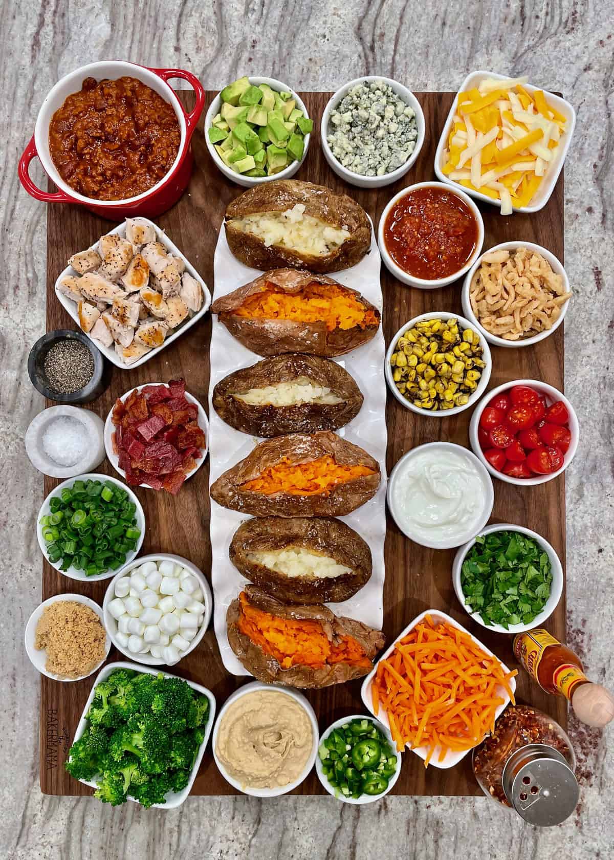 Build-Your-Own Baked Potato Board by The BakerMama