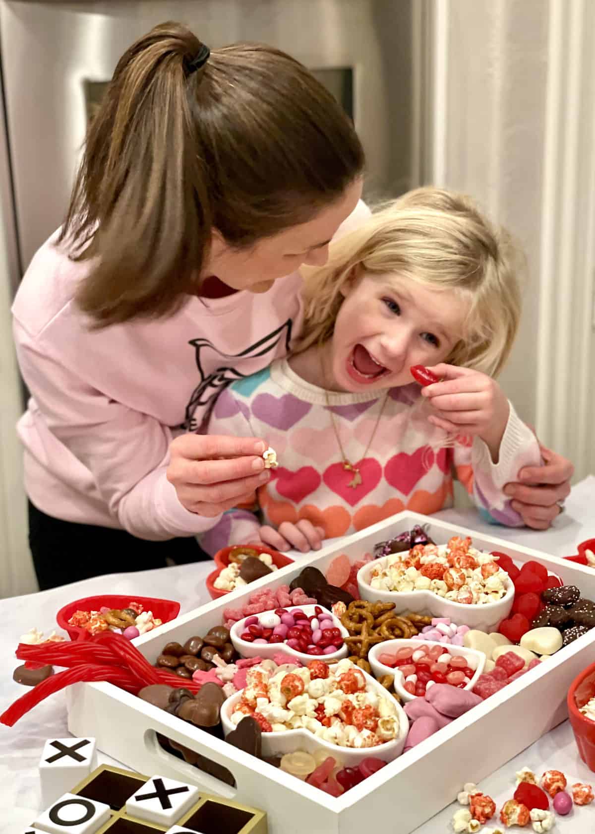 Valentine's Day Movie Night Snack Board By The BakerMama