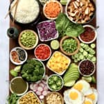 Build-Your-Own Rice Bowl Board by The BakerMama