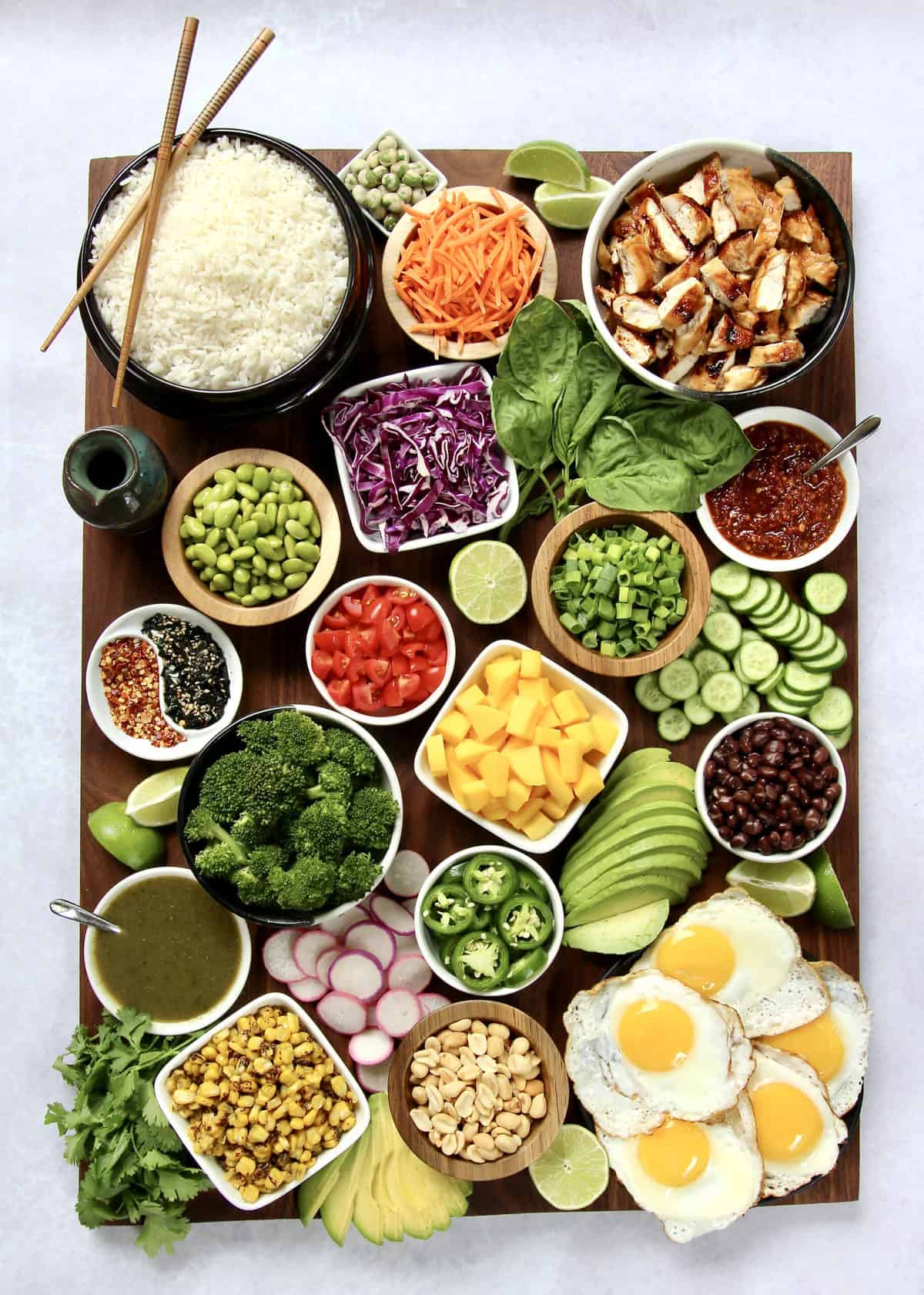 Build-Your-Own Rice Bowl Board - The BakerMama