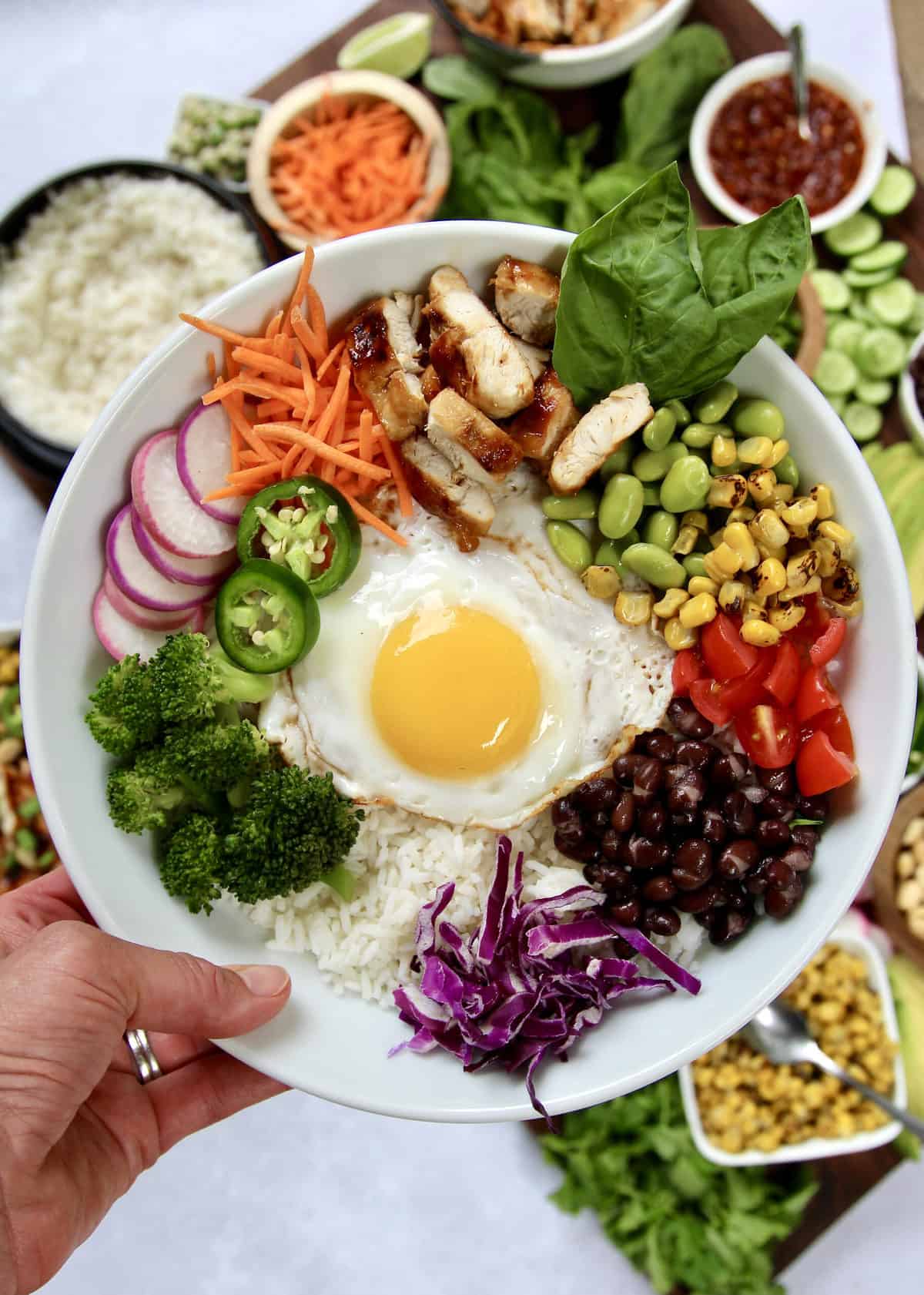 Build Your Own Rice Bowl Board by The BakerMama