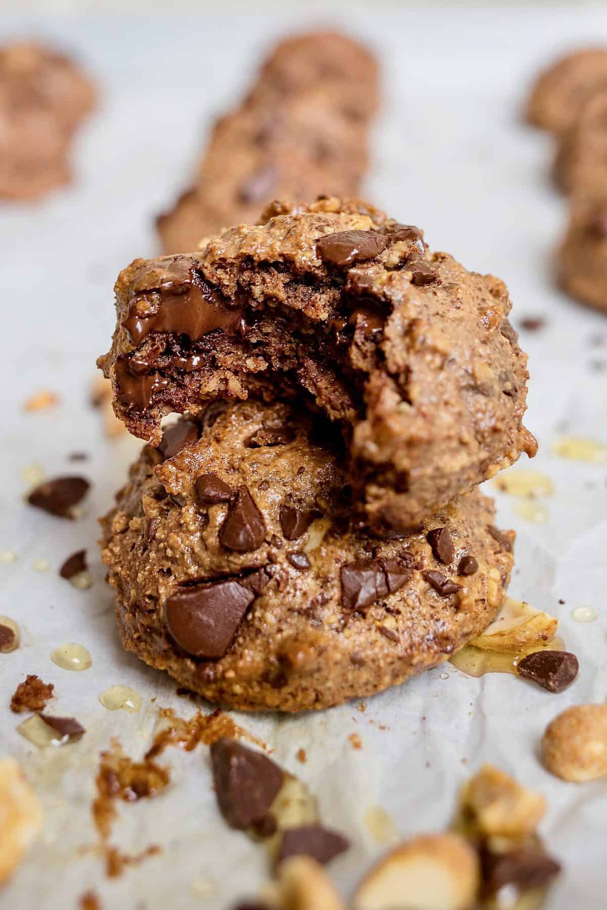 Flourless Chocolate Chunk Cookies by The BakerMama
