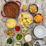 Fill Your Own Chili Bowl Spread by The BakerMama