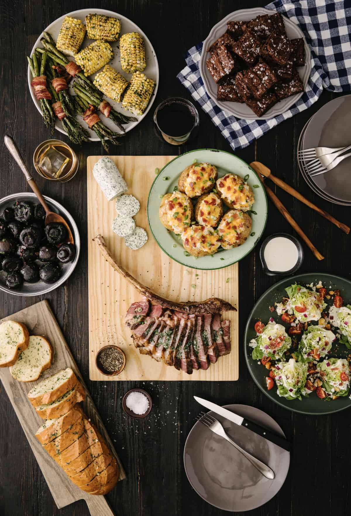 Father's Day Dinner Spread by The BakerMama