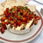 Grilled Brie with Strawberries by The BakerMama