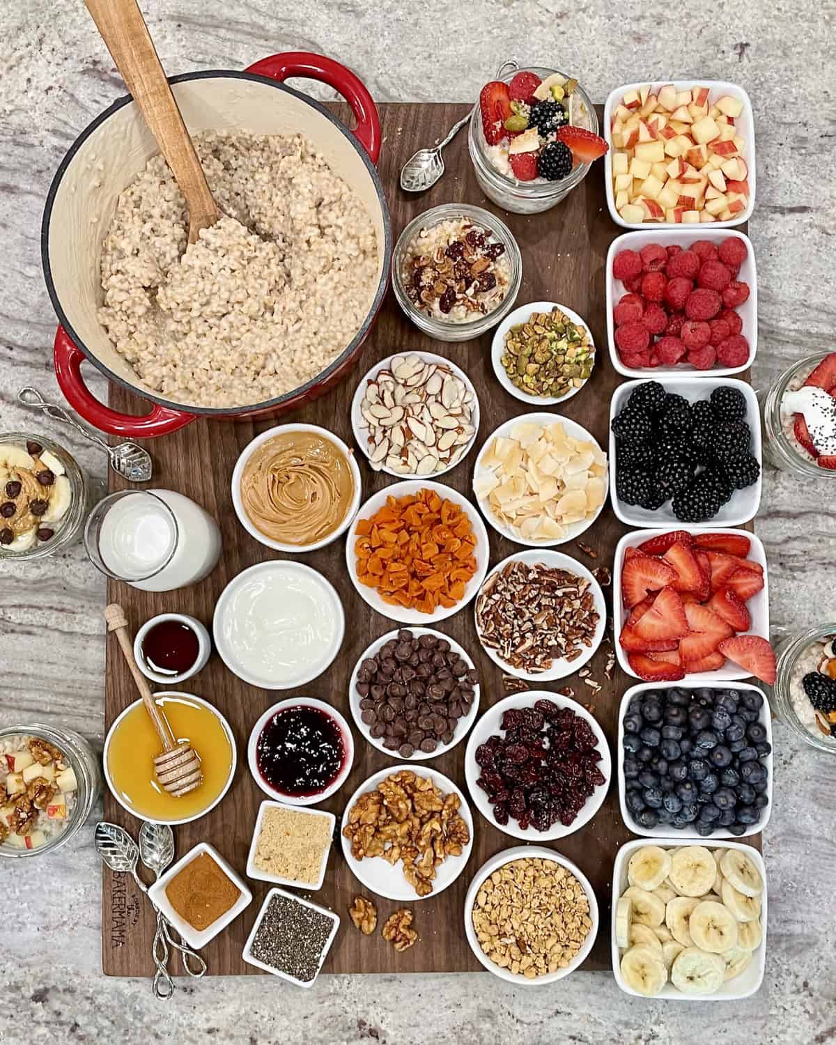 Top-Your-Own Oatmeal Board by The BakerMama