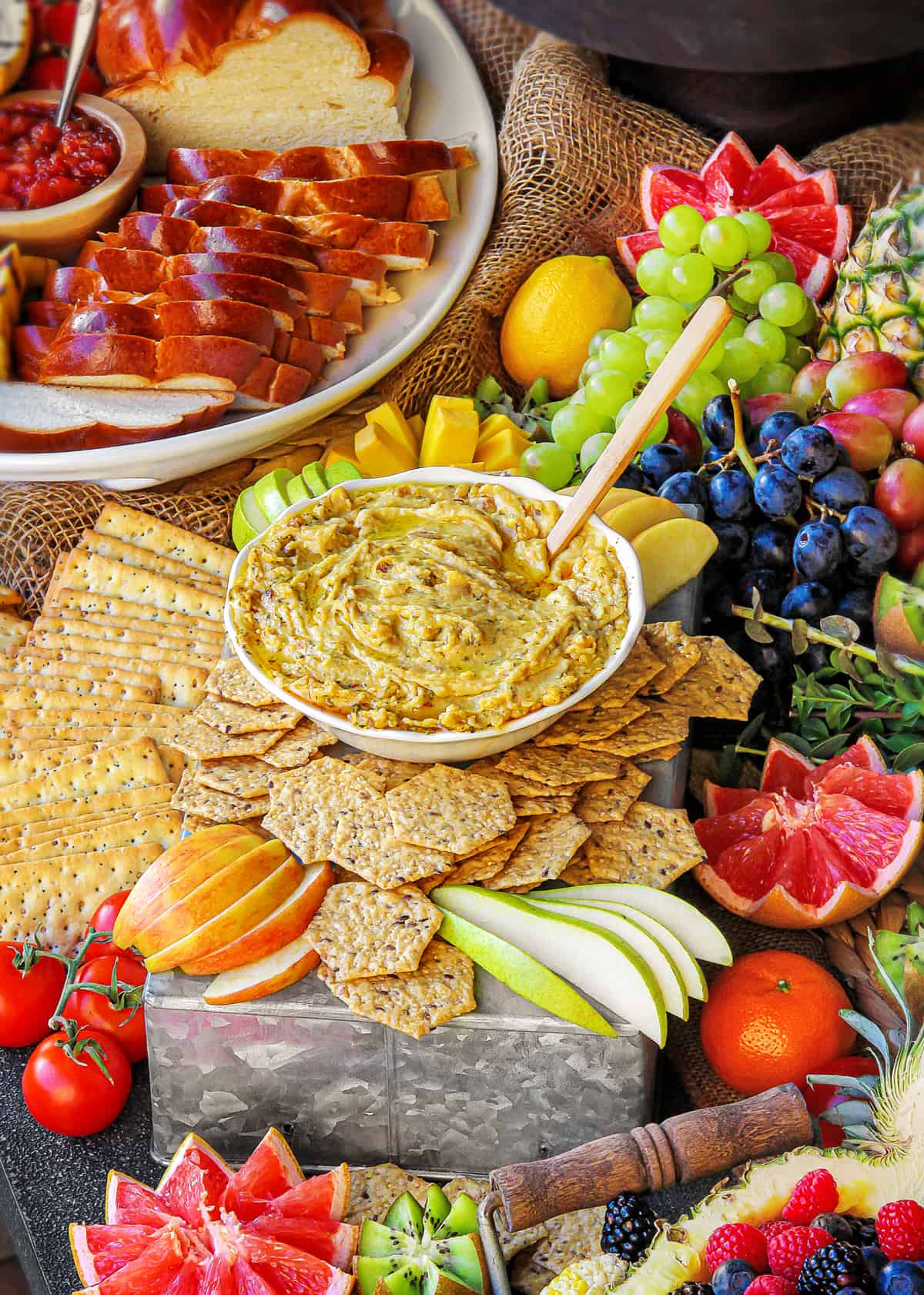 Party Grazing Snack Tray - With Peanut Butter on Top