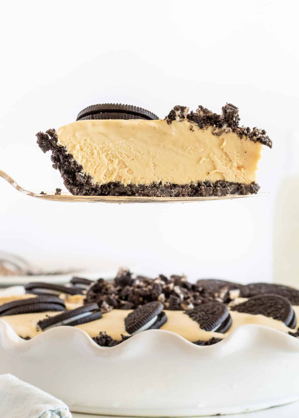 Chocolate Peanut Butter Ice Cream Pie by The BakerMama