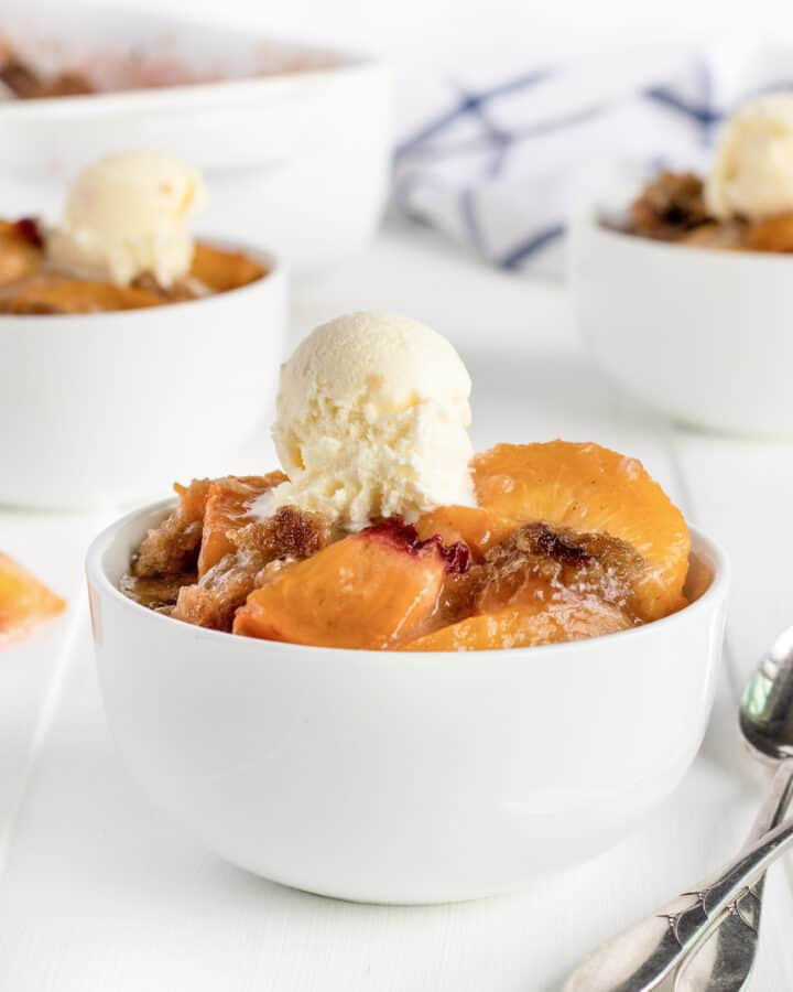 Fresh Peach Crumble by The BakerMama