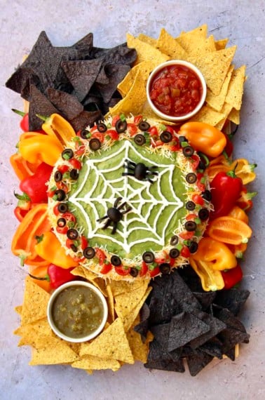 Spiderweb Seven Layer Dip by The BakerMama