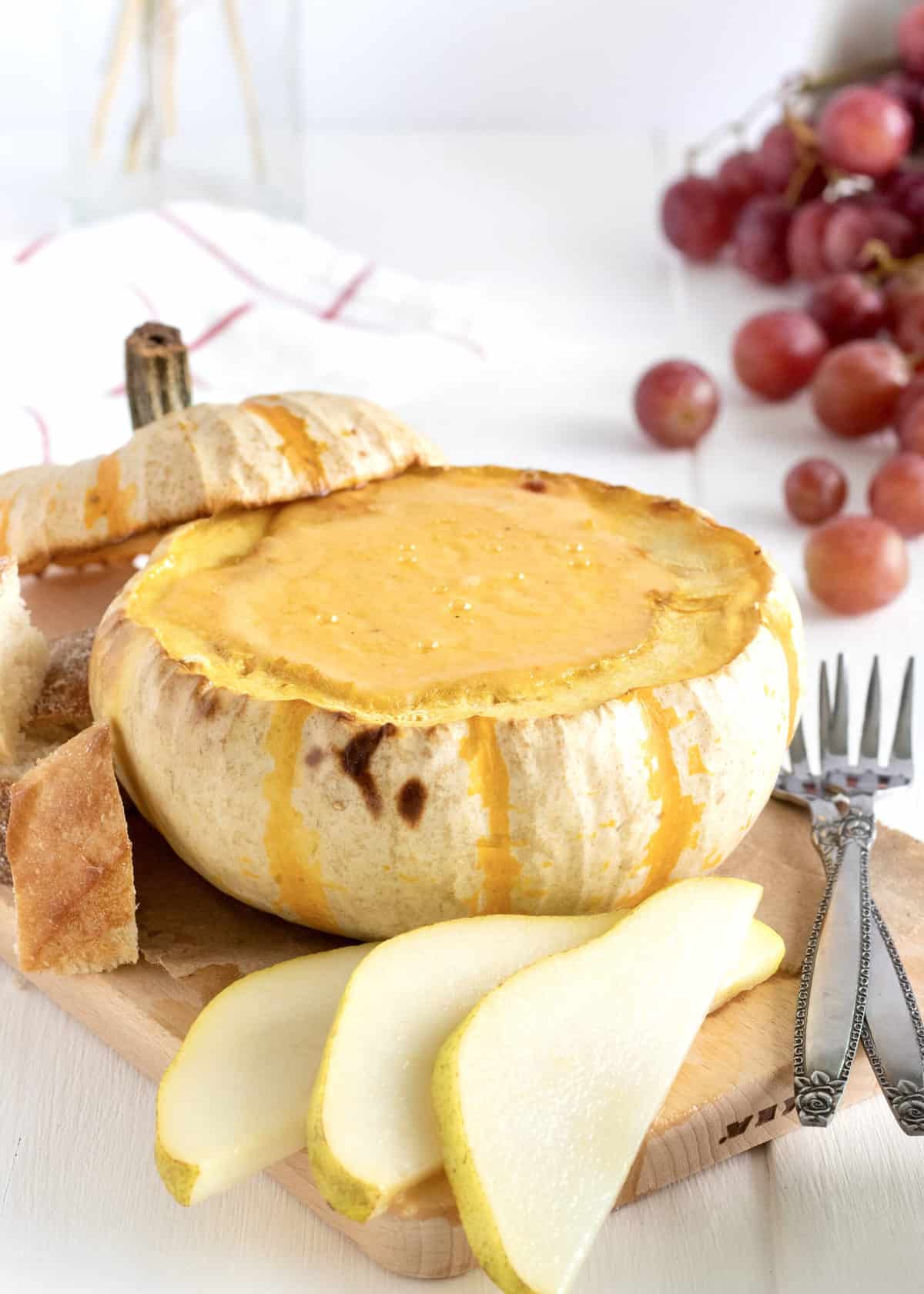 Gouda and Cheddar Fondue by The BakerMama