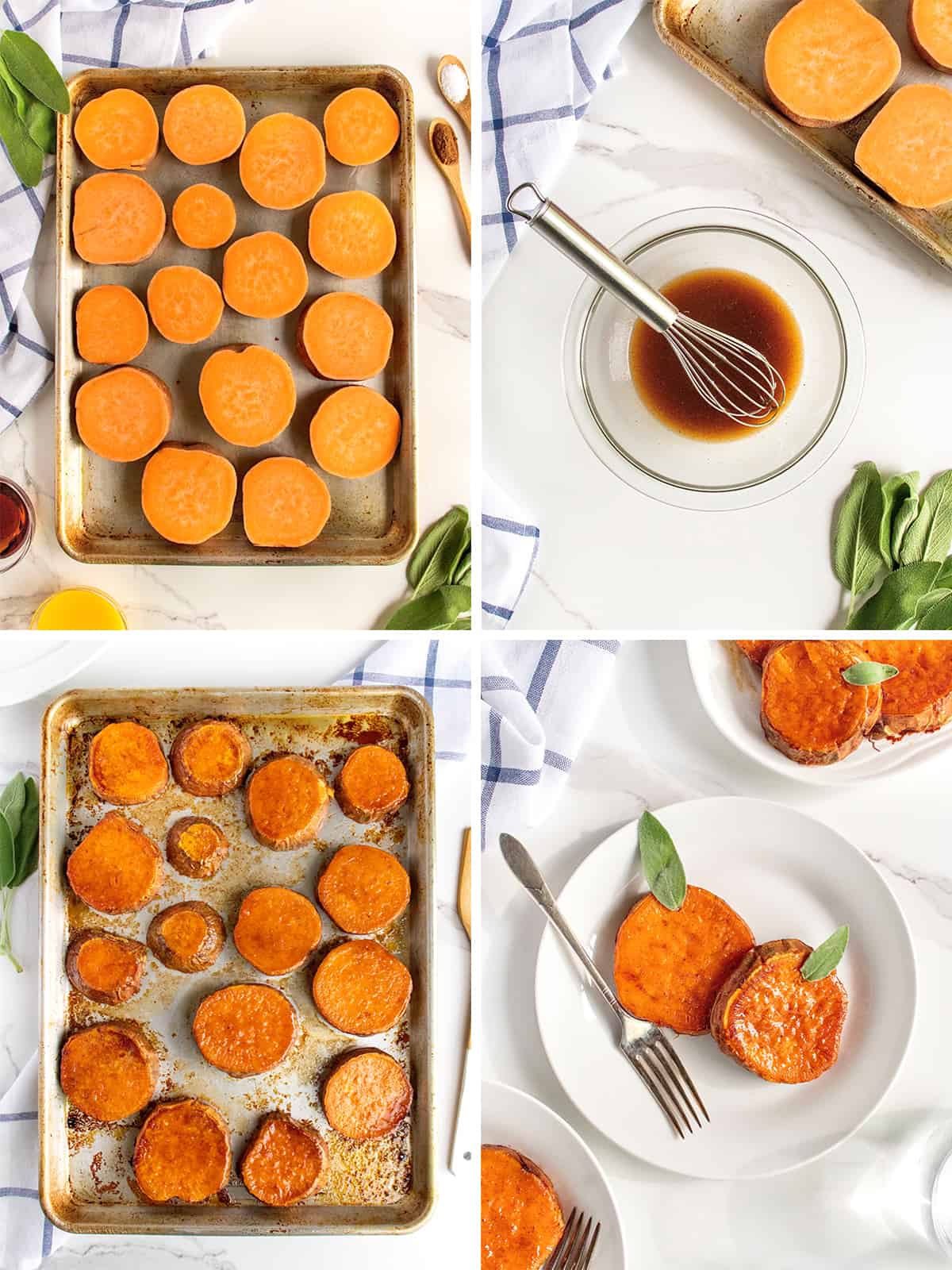Maple Roasted Sweet Potatoes by TheBakerMama