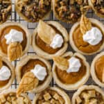 One-Pan Mini Thanksgiving Pies Three Ways by The BakerMama