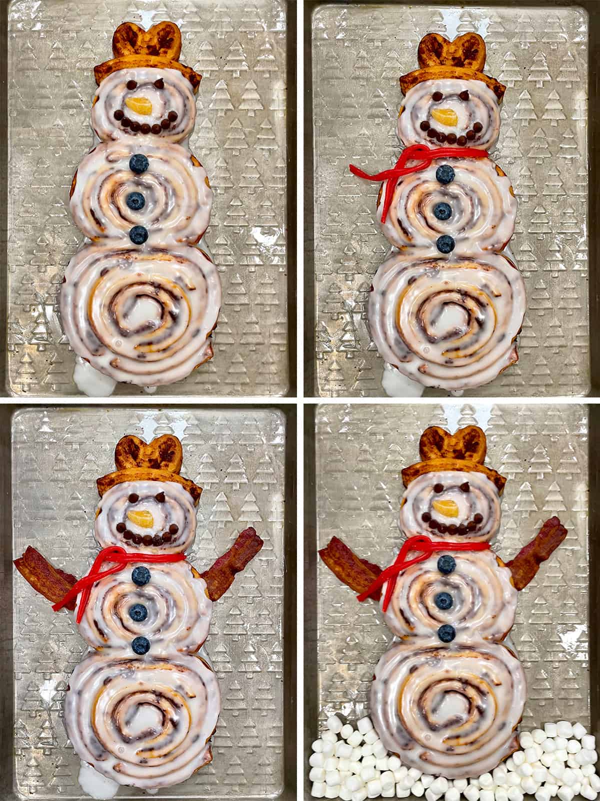 Cinnamon Roll Snowman Breakfast Tray by The BakerMama