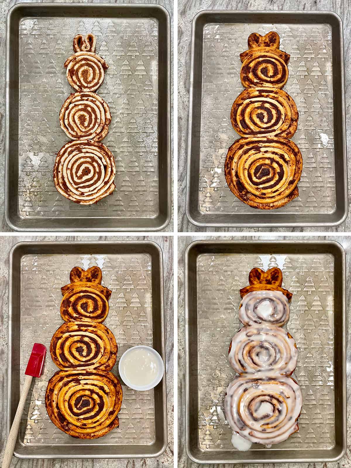 Cinnamon Roll Snowman Breakfast Tray by The BakerMama