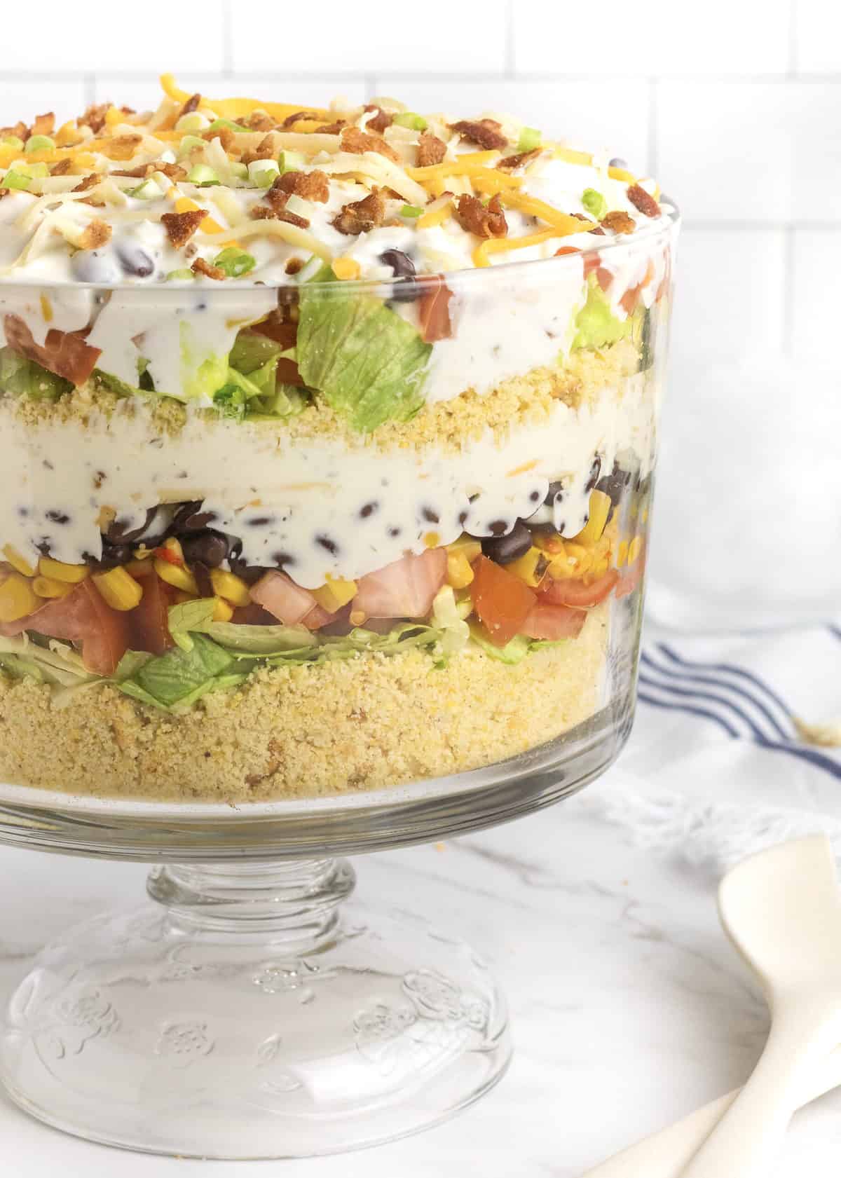 Layered Cornbread Salad - The BakerMama